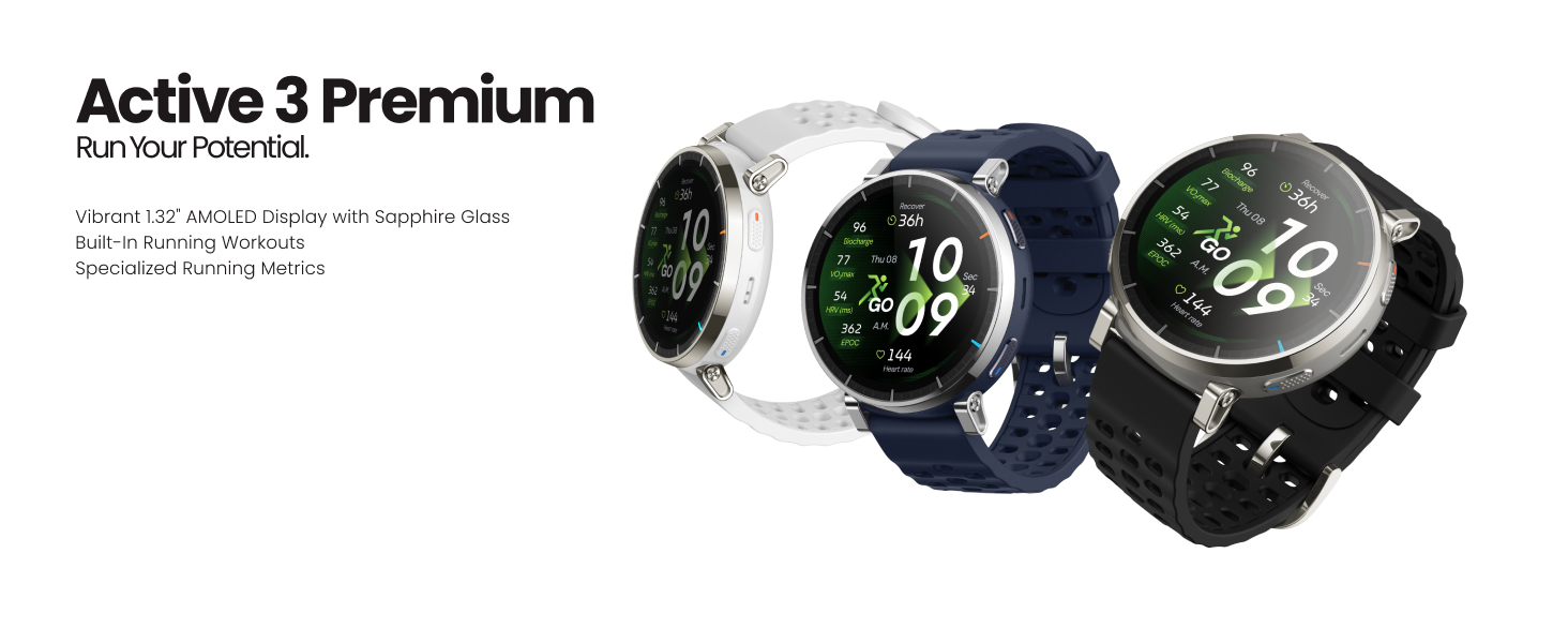 Active 3 Premium in Comparison to Other Amazfit Smartwatches