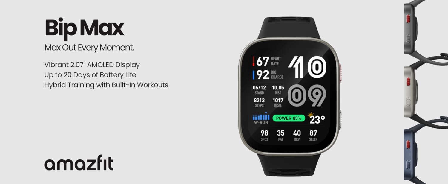 Bip Max im Vergleich zu anderen Amazfit-Smartwatches