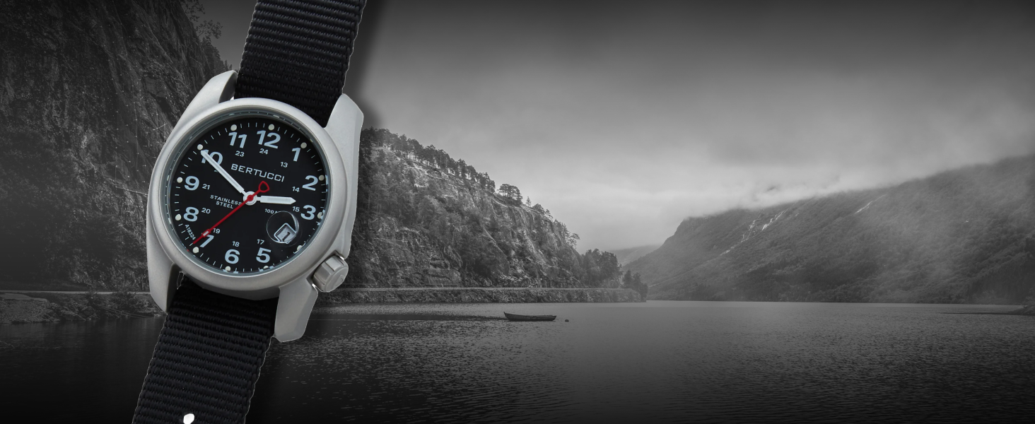 Classic 36mm field watch with large date