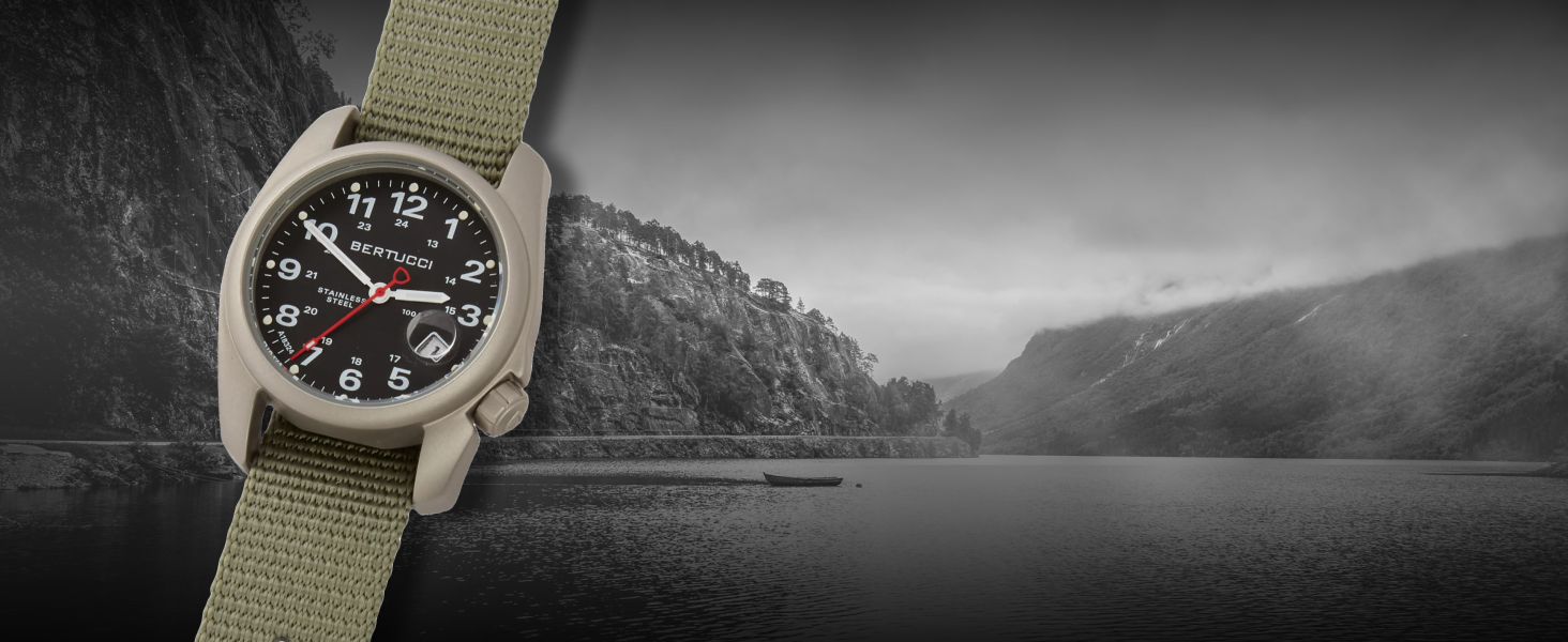 Classic 36mm field watch with large date