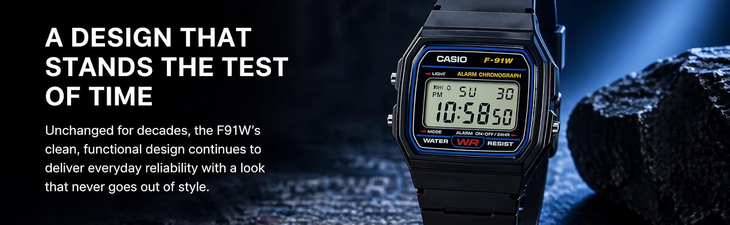 Casio F-91WM-1BCF: Enduring Design