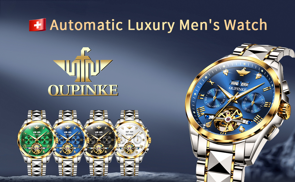 OUPINKE Mens Automatic Watch