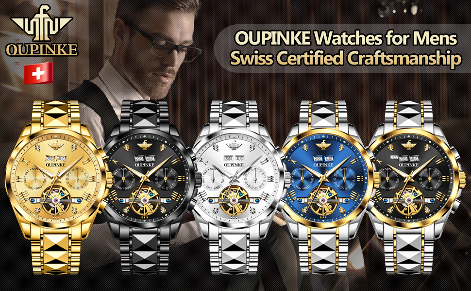 OUPINKE Mens Watch